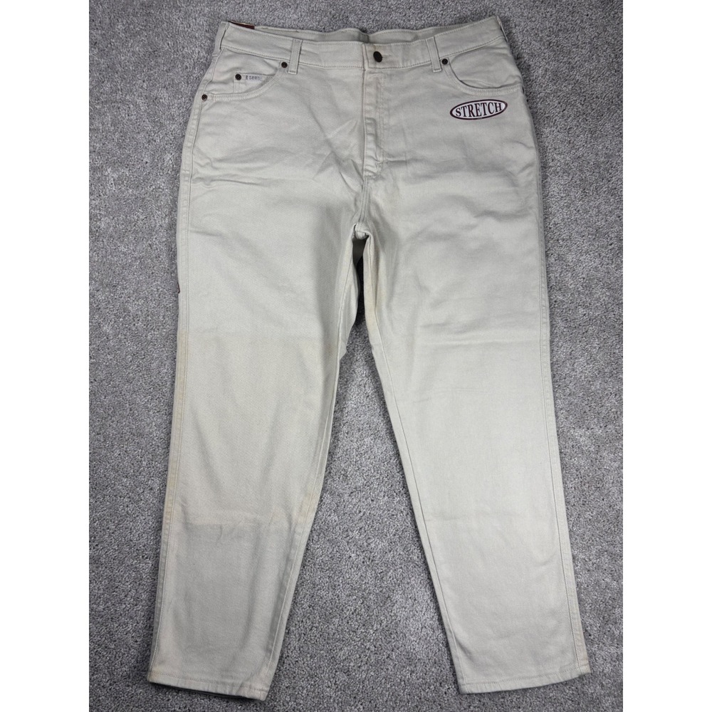 Lee Relaxed Fit Stretch Trousers Khaki Beige Womens‎ Size 18S (READ)
